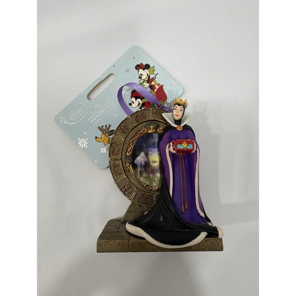 DISNEY STORE Snow White Evil Queen Magic Mirror Sketchbook Ornament 2015 HTF NEW